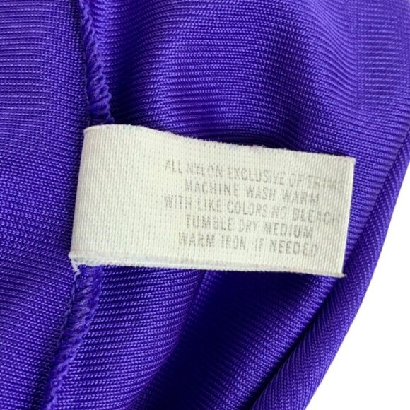 Shadowline Womens Purple Nylon Nightgown Medium Square Neck 3/4 Sleeves - Picture 5 of 5